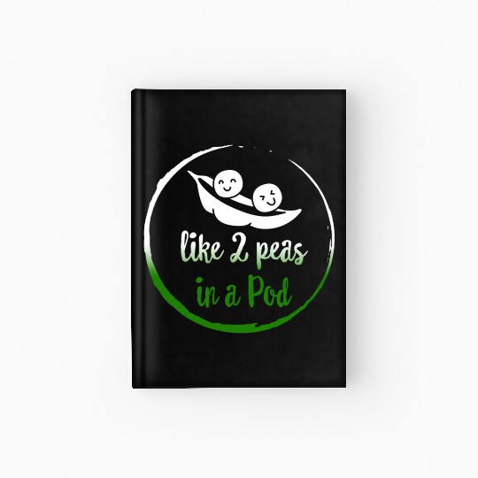 Peas Vegetable Hardcover Journal, Like 2 Peas In Pod,