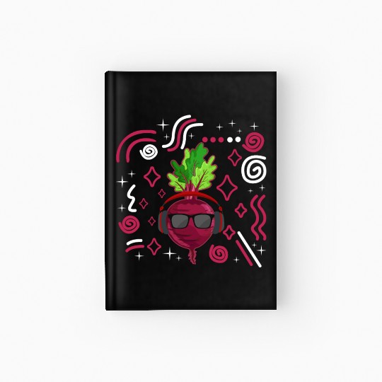 Beets Vegetable Hardcover Journal, Fresh Beets Wearing