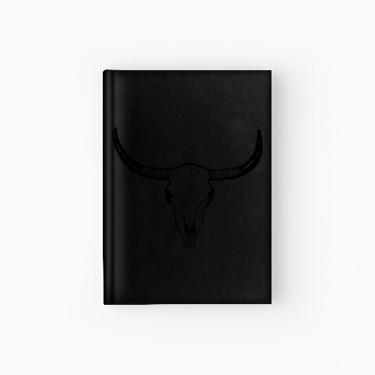 cow skull, long horn, texas Hardcover Journal