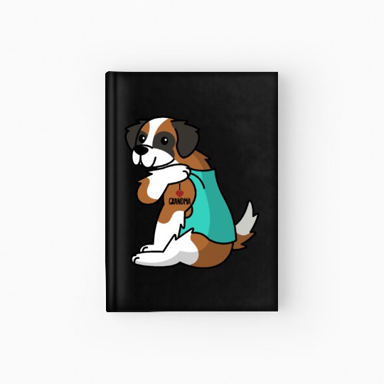 Saint Bernard I Love Grandma Hardcover Journal
