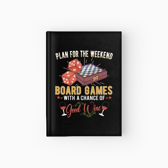 Wine Board Games Chess Board Game Player Gambling Hardcover Journal