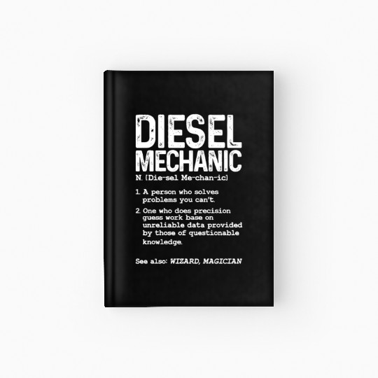 Diesel Mechanic Definition Hardcover Journal