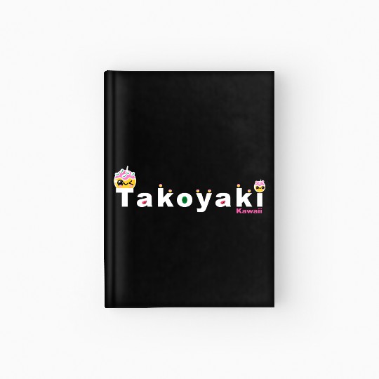 Kawaii Takoyaki Cute Japanese Food Vintage Design Hardcover Journal