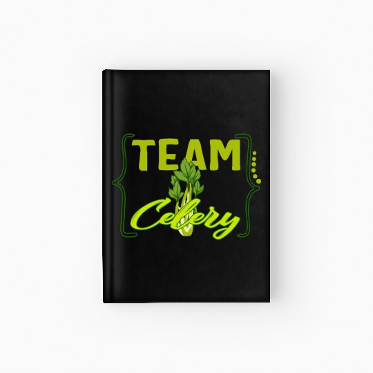 Celery Vegetable Hardcover Journal, Team Celery Hardcover Journal,