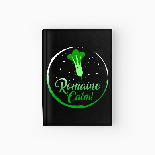Lettuce Vegetable Hardcover Journal, Romaine Calm Hardcover Journal,