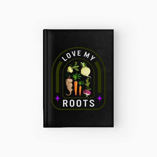 Roots Vegetable Hardcover Journal, Love My Roots Hardcover Journal,