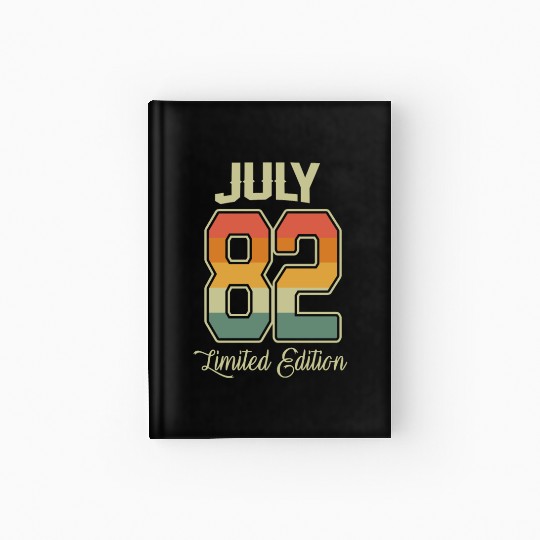 Vintage 40th Birthday July 1982 Sports Gift Hardcover Journal