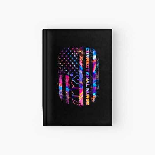 correctional nurse - US flag Hardcover Journal