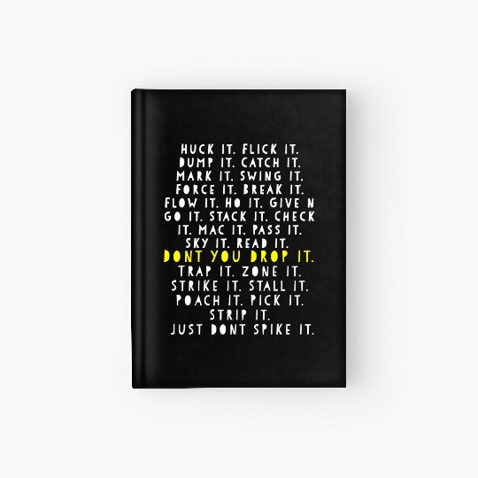 Ultimate frisbee game language Frowler Disc Golf Hardcover Journal
