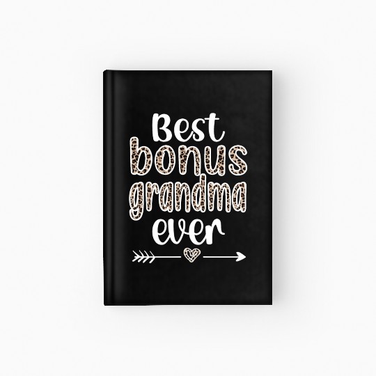 Best Bonus Grandma Proud Step Grandmother Gifts Hardcover Journal