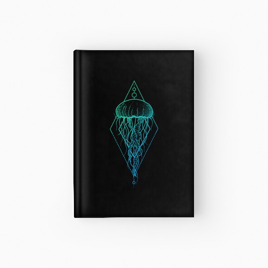 Colorful JellyFish Illustration Design Hardcover Journal