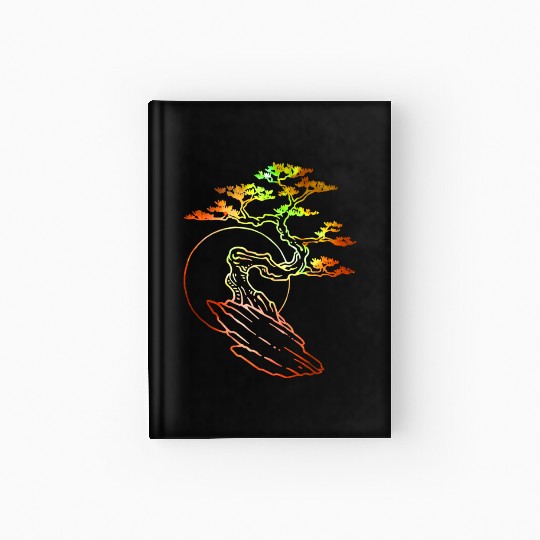 Bonsai Japanese Abstract Artistic Art Gift Idea Hardcover Journal