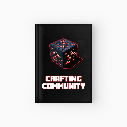 Crafting Community white & red Hardcover Journal