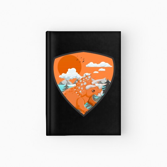 triceratops predators in mountains Hardcover Journal