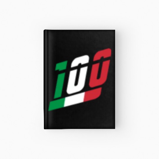 100 Italian National Flag Team Hardcover Journal