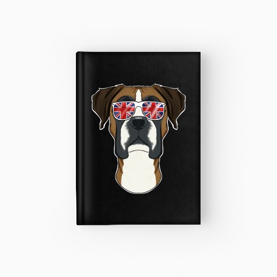 Boxer UK Sunglasses I English Flag I Union Jack Hardcover Journal