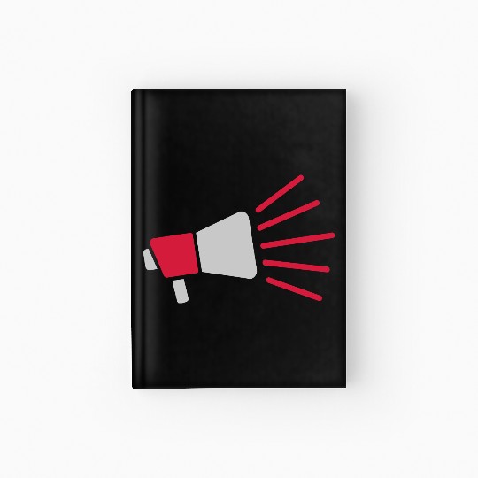 Icon megaphone loud speech Hardcover Journal