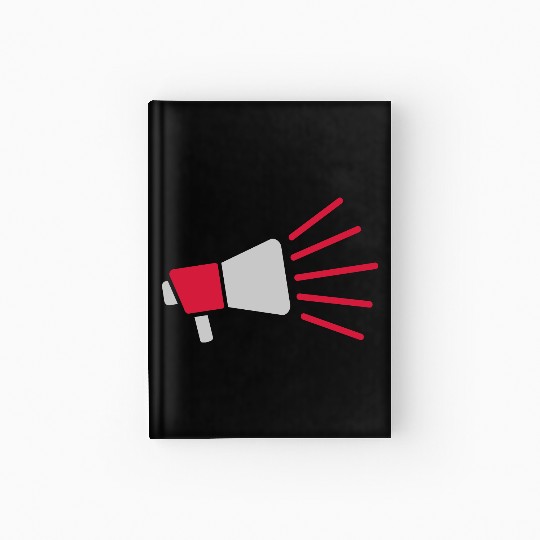 Icon megaphone loud speech Hardcover Journal
