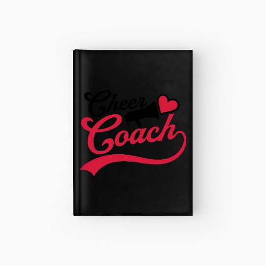 heart cheer coach megaphone Hardcover Journal