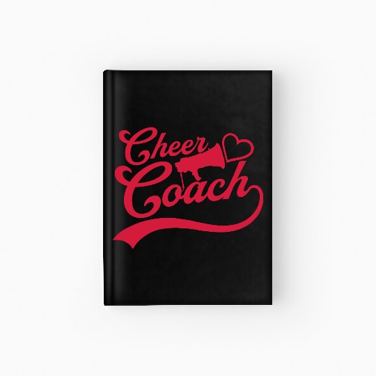 love cheer coach megaphone Hardcover Journal