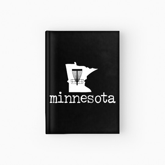 State of Minnesota Disc Golf Hardcover Journal Golfer Golfing