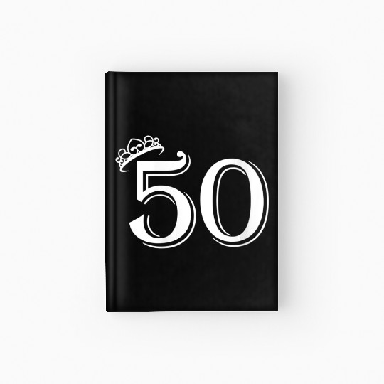 Womens 50th Birthday Women Men Vintage Number 50 Hardcover Journal