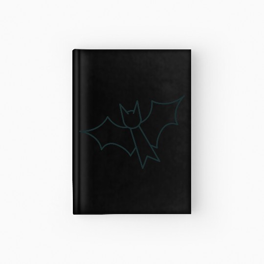 Simple flying bat Hardcover Journal