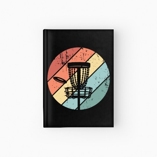 Vintage Disc Golf Retro Sunset Gift Hardcover Journal