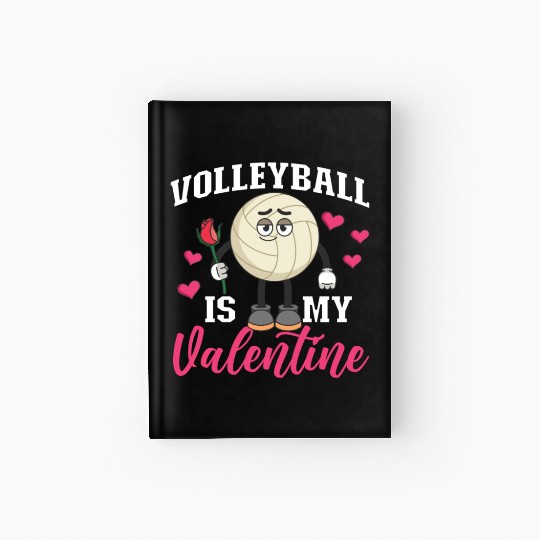 Volleyball Player Team Valentines Hardcover Journal