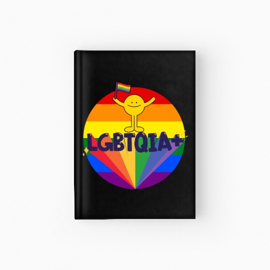 LGBTQIA flag color - Pride quote lgbt community Hardcover Journal