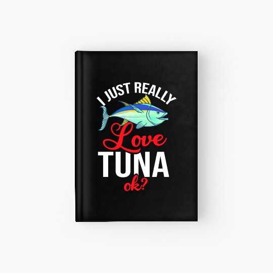 Red Tuna Fish Bluefin Fishing Salad Hardcover Journal