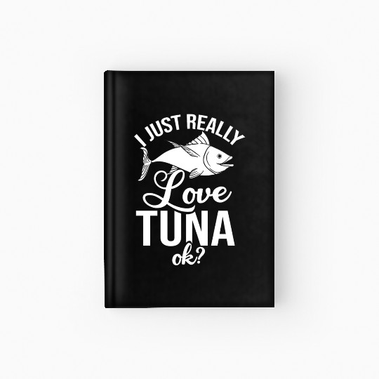 Red Tuna Fish Bluefin Fishing Salad Hardcover Journal