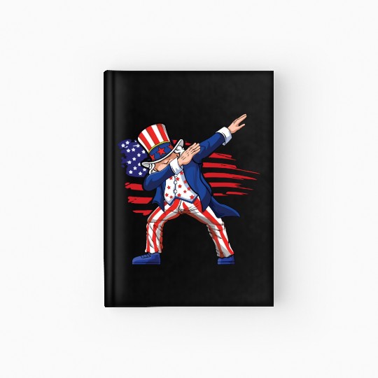 Dab Uncle America American Flag 4th Of July Hardcover Journal