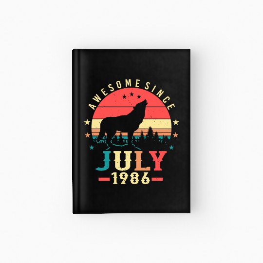 Birthday Greeting For July 1986 Hardcover Journal