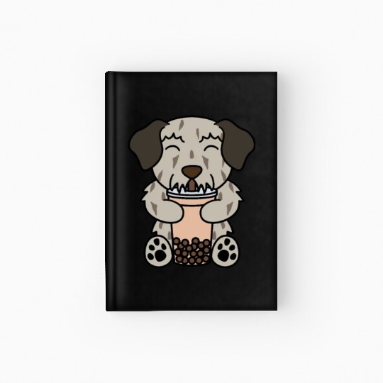 Boba Bubble Tea Irish Wolfhound Hardcover Journal