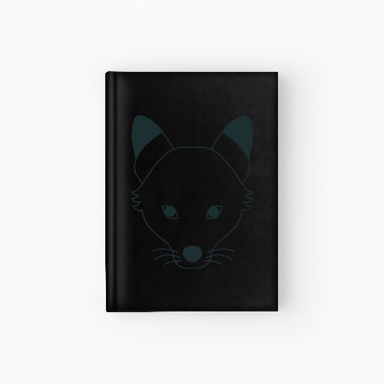 long wolf face Hardcover Journal