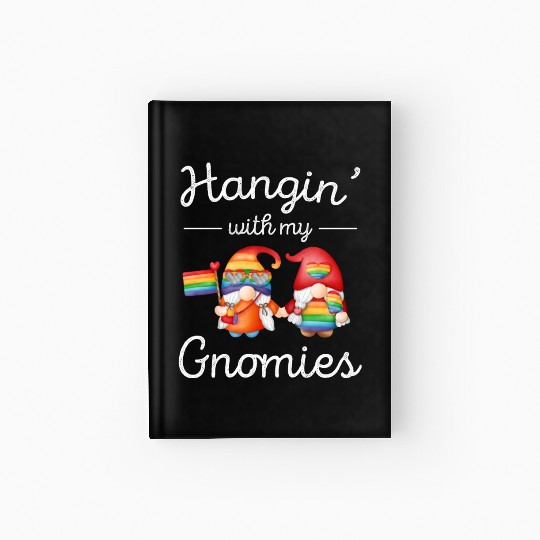 Pride Month LGBTQ Rainbow Gnome Lover Hardcover Journal