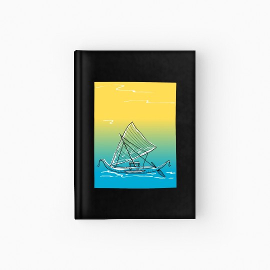 sailing canoe Hardcover Journal