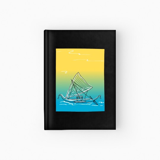 sailing canoe Hardcover Journal