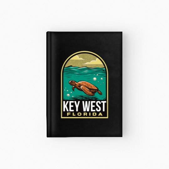 Key West Vintage Sea Turtle Hardcover Journal