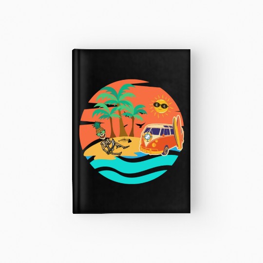 Road trip skeleton Hardcover Journal