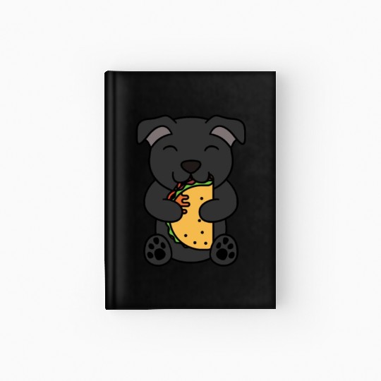 Staffordshire Bull Terrier Taco Lover Hardcover Journal