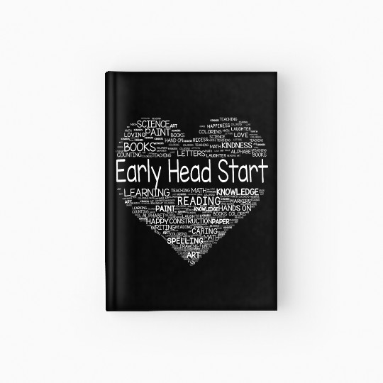 Team Early Head Start Heart Back To School Funny Hardcover Journal