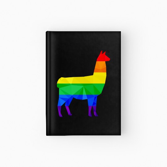 Colorful Llama LGBTQ Gay Pride Rainbow Flag Alpaca Hardcover Journal
