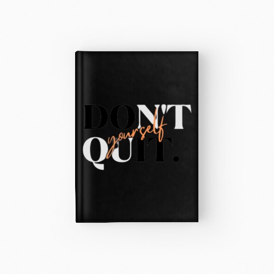 Black Orange Simple Typography Hardcover Journal