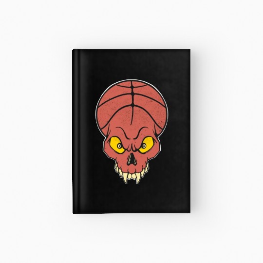 Basketball Lovers Skull Basket Bball Hardcover Journal