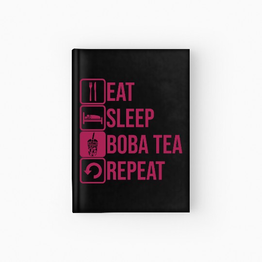 Daily Repeat Boba Tea Hardcover Journal