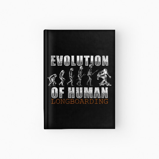 Longboard Skateboard Cool Board Hardcover Journal