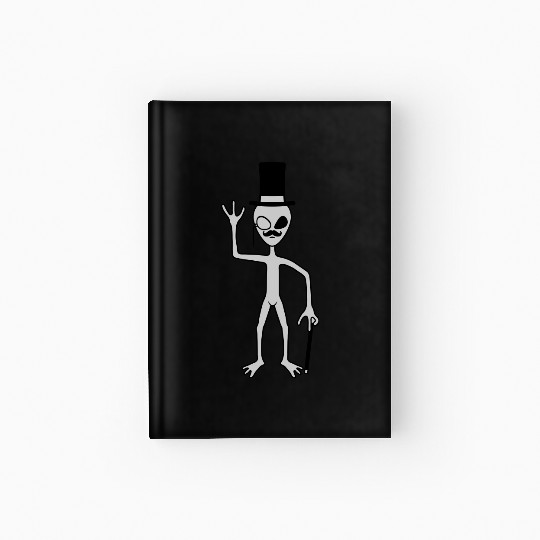 Sir alien waving friendly Hardcover Journal