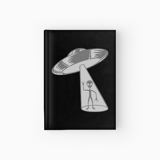 UFO alien waves friendly Hardcover Journal
